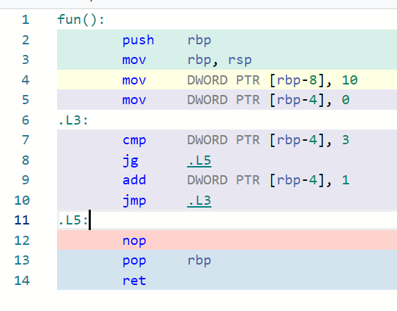 x86-64 gcc 8.1